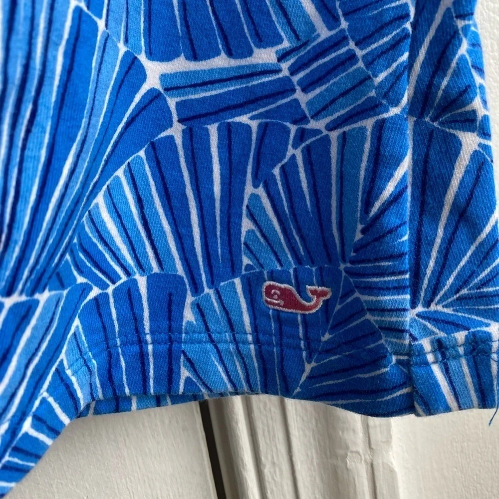 Vineyard Vines Blue Geometric Pattern Dress small 7/8